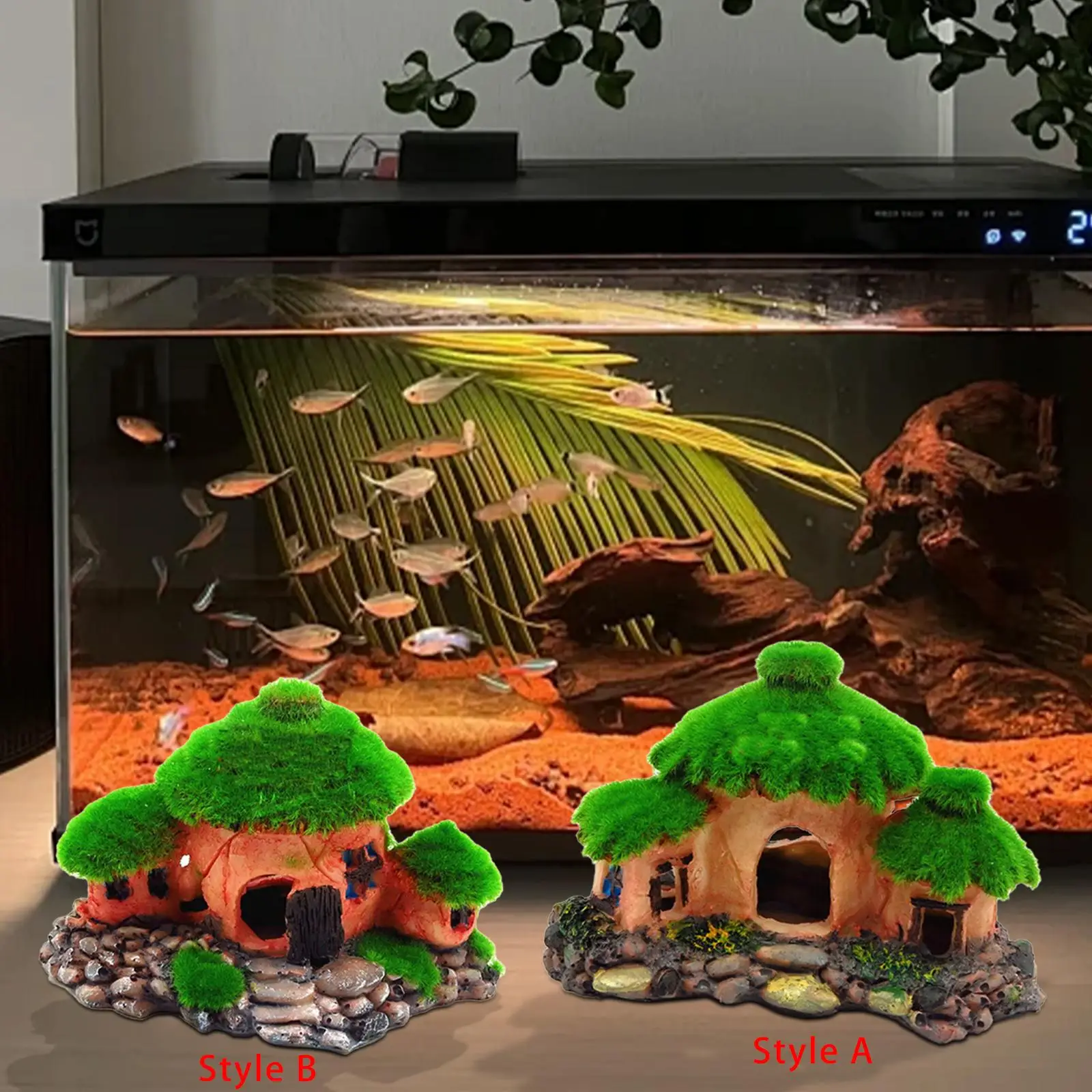 Decoración de acuario Ornamental para pecera Micro paisajismo paisajístico