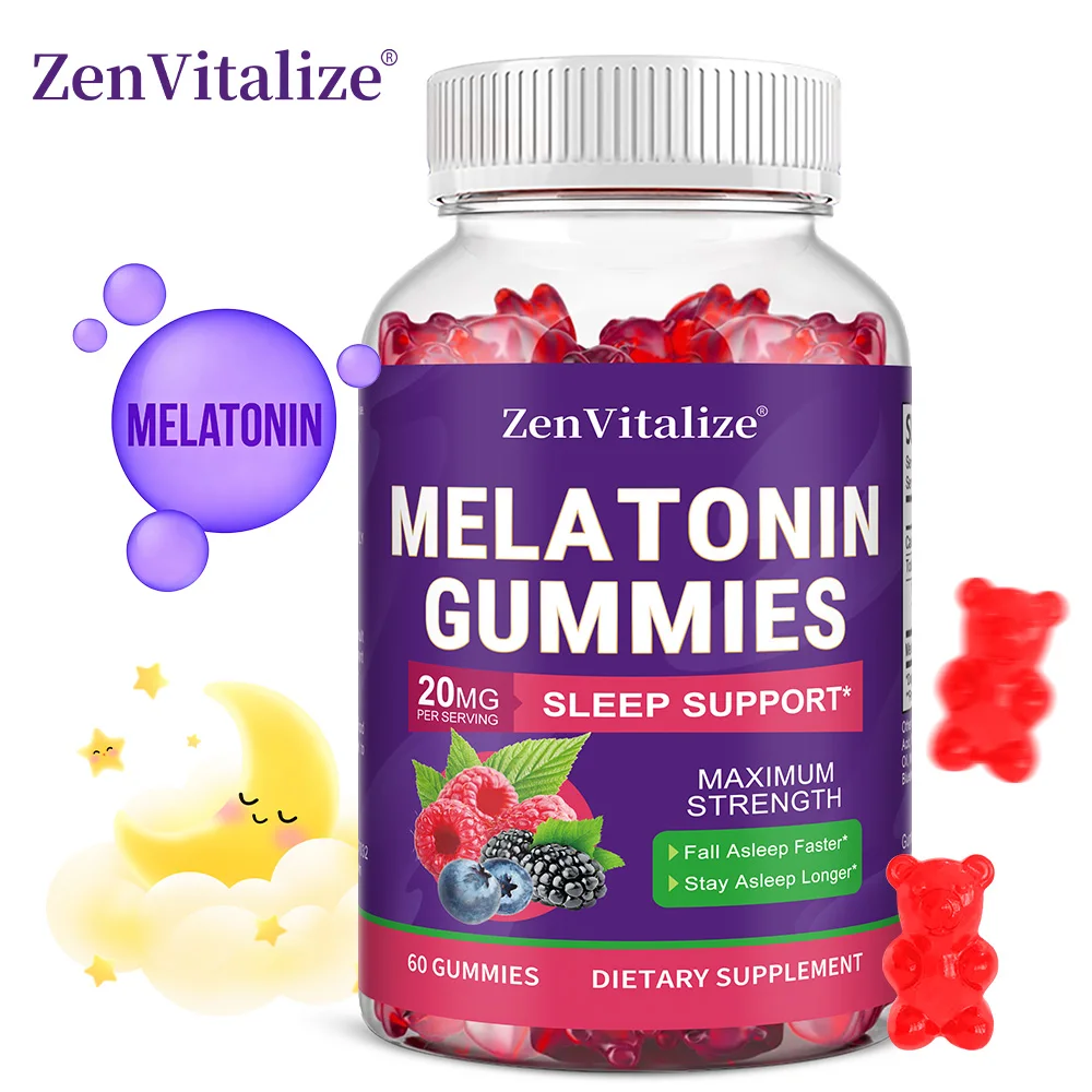 

Melatonin 20mg Gummies for Adults - High Potency Sleep Support,Gluten-Free, Non-GMO,Vegetarian,Great Tasting Mixed Berry Flavor