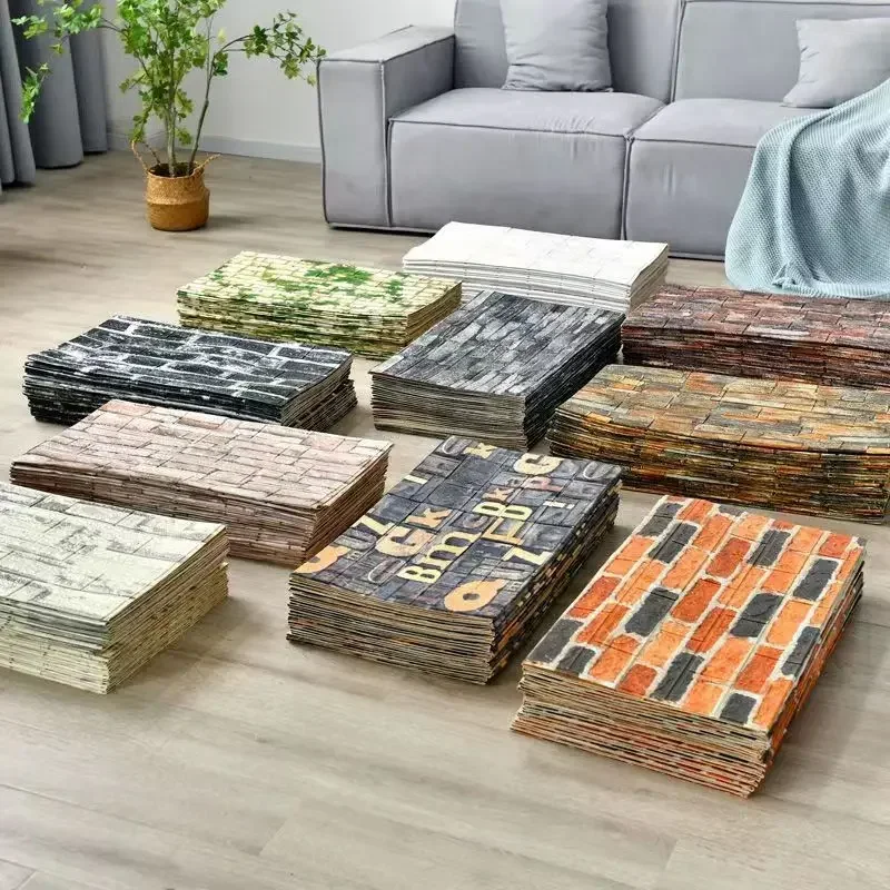 Papel tapiz autoadhesivo 3D, 70cm x 5/10m, pegatinas de pared impermeables para habitación de niños, dormitorio, cocina, decoración de revestimiento de paredes del hogar