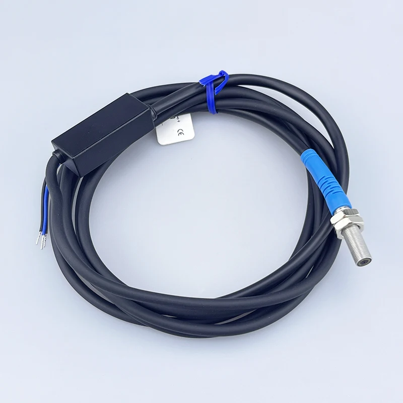 M6 laser diffuse reflective photoelectric switch sensor, visible light and infrared sensing switch, DC 24V