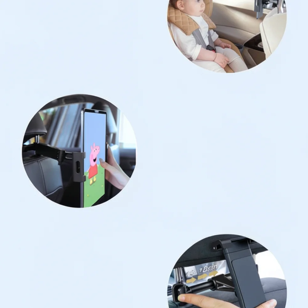 Automotive Backseat Mount Universal Tablet Phone Holder Adjustable Headrest Stand For Travel Accessory