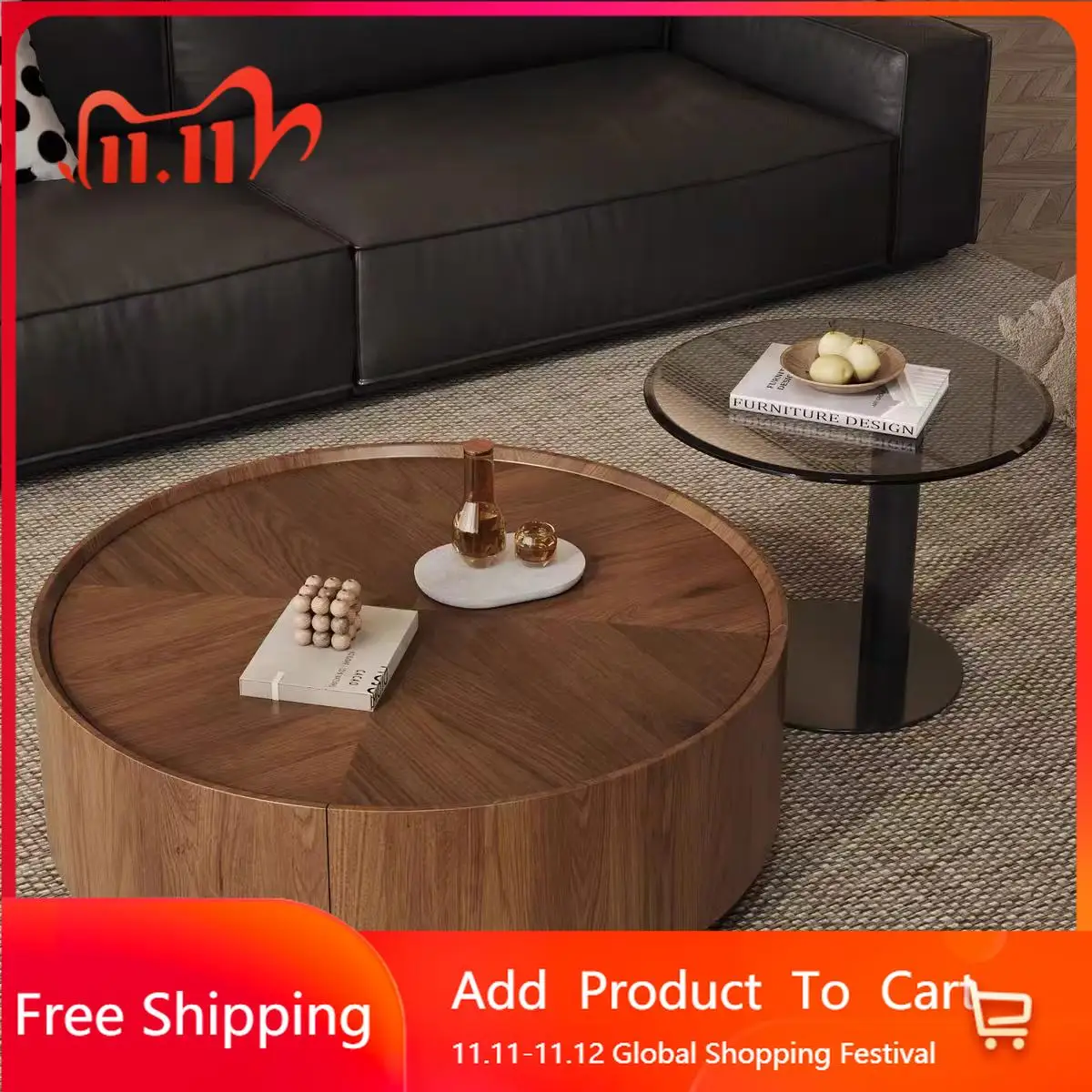 

Дизайнерский органайзер для круглого журнального столика, простой маленький качественный центральный столик, стоячий сервис, прозрачная вспомогательная мебель для дома Mesa