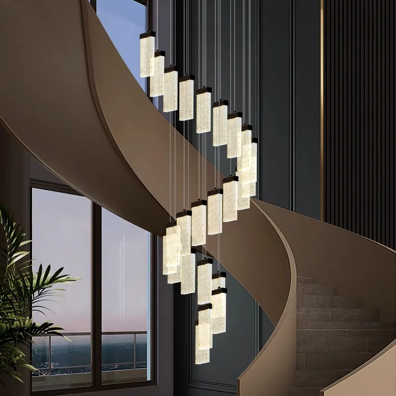 

Modern Stair Chandelier Pendant Lights Indoor Lighting Ceiling Lamp Hanging Light Led Chandeliers For Living Room Indoor Lightin