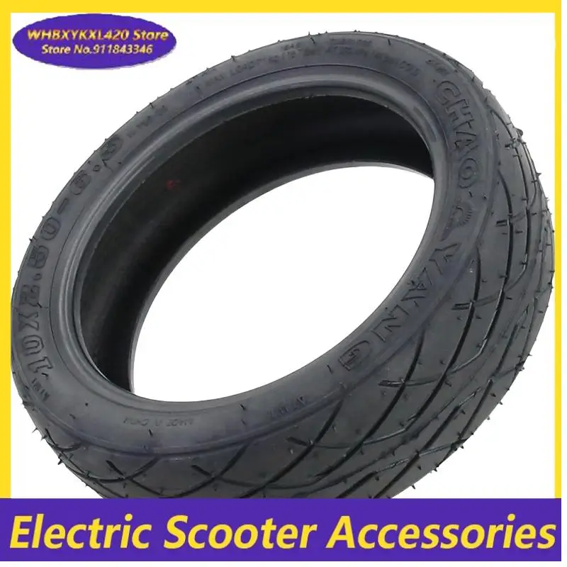تشاويانغ 10x2.70-6.5 إطارات دون أنابيب 10x2.50-6.5 إطار مفرغ مع صمام ل سكوتر كهربائي 10 بوصة ملحقات عجلة هوائية #5