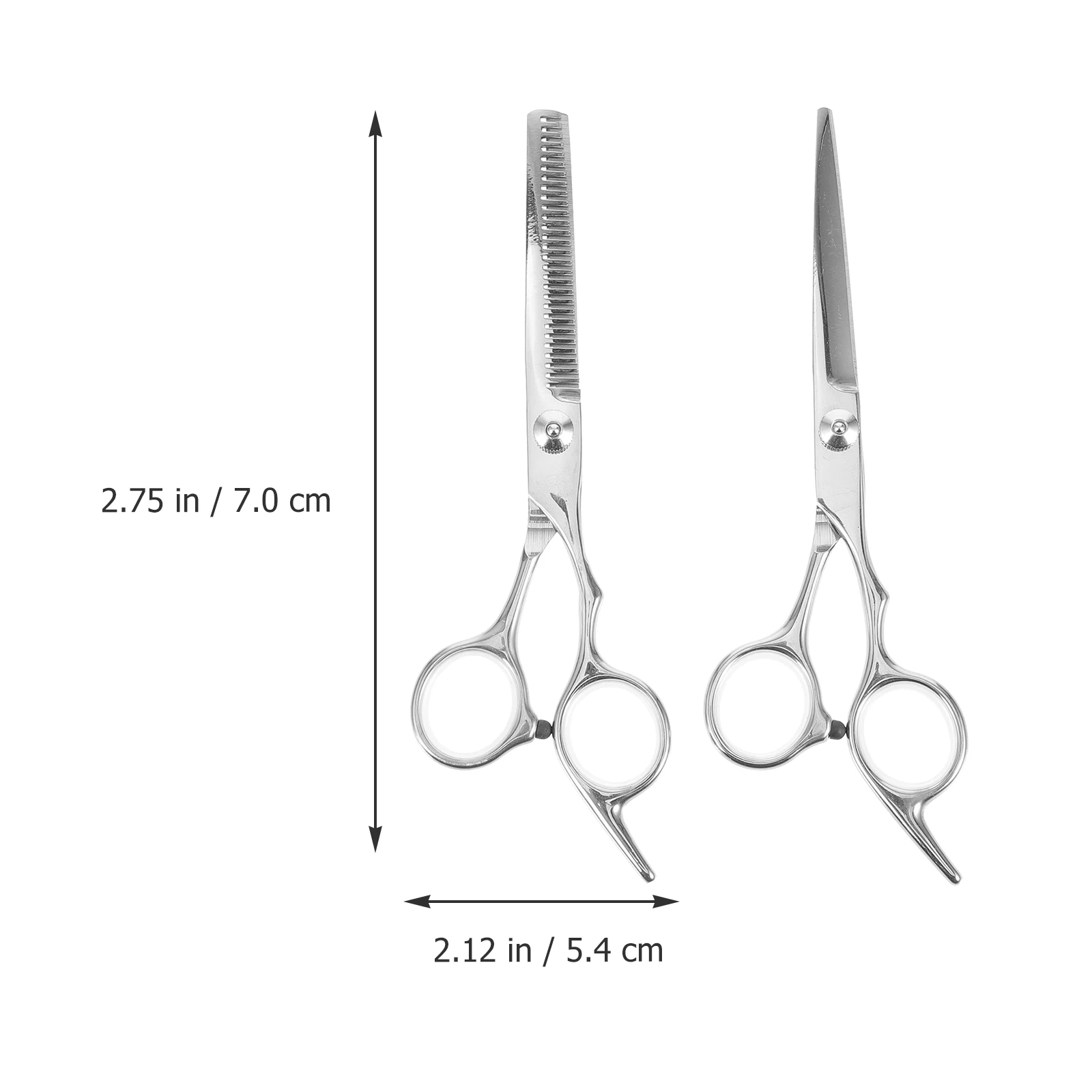 2Pcs Hair Shears Professional Hair Thinning Scissors Premium Stainless Steel Haircut Tools Comfort Grip for Long Time Use