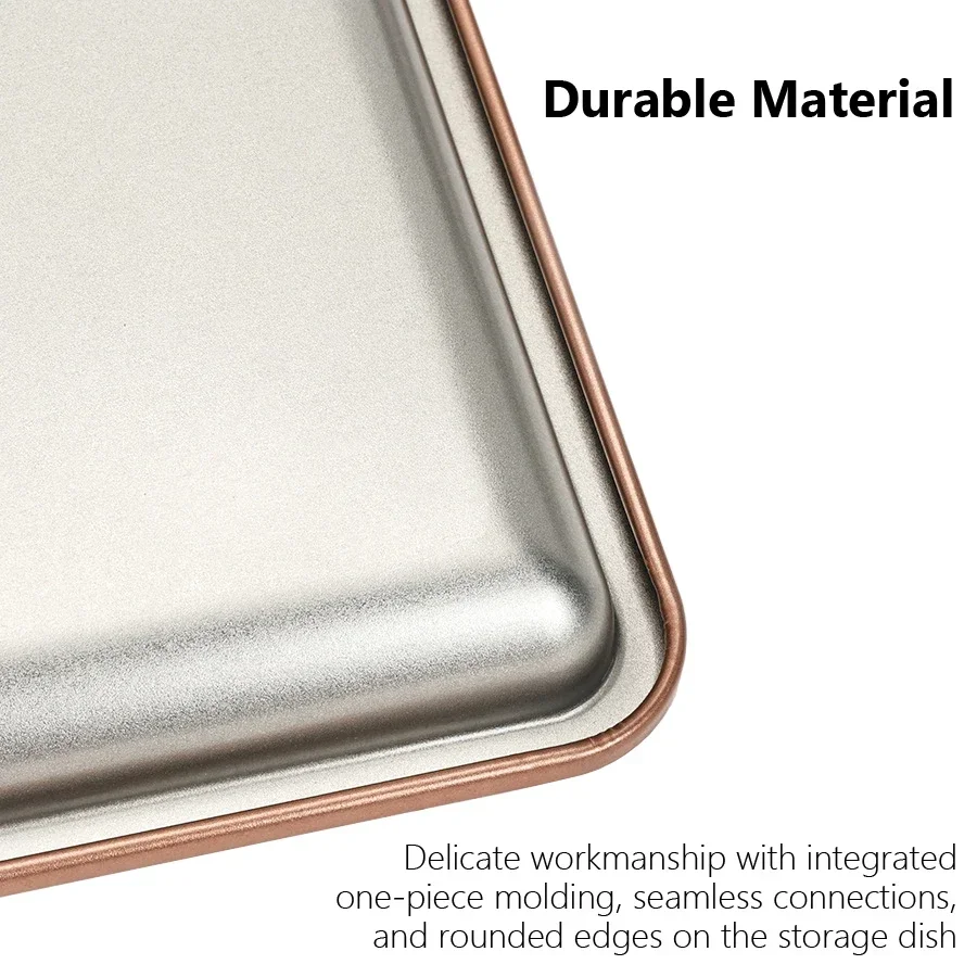 Candy Color Stainless Steel Cosmetic Storage Tray Nail Art Display Plate Salon Equipment Nail Tools Organizer Container image 4
