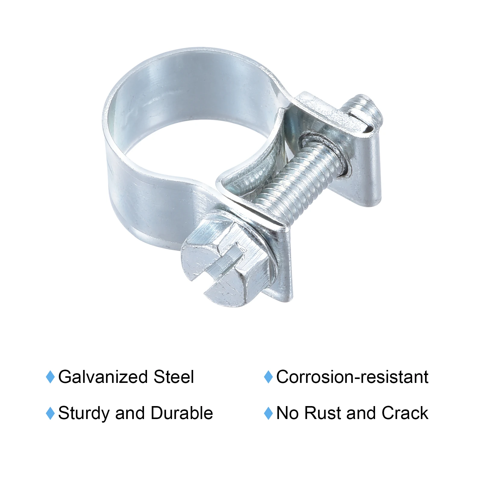 Mini Fuel Injection Hose Clamp Zinc Plated Steel Fuel Line Clamp