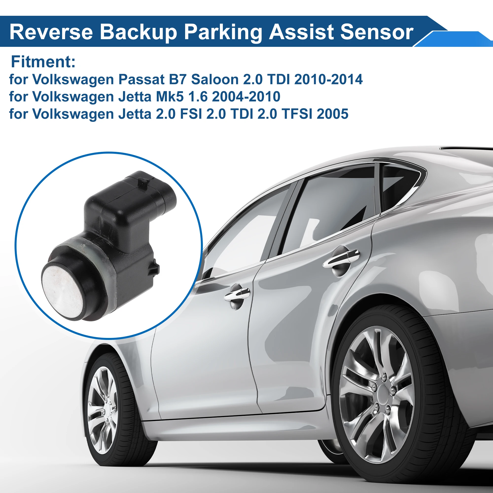 UXCELL No.3C0919275AD Reverse Backup Parking Sensor for Volkswagen Passat B7 Saloon 2.0 TDI 10-14 Parking Aid Assist Sensor