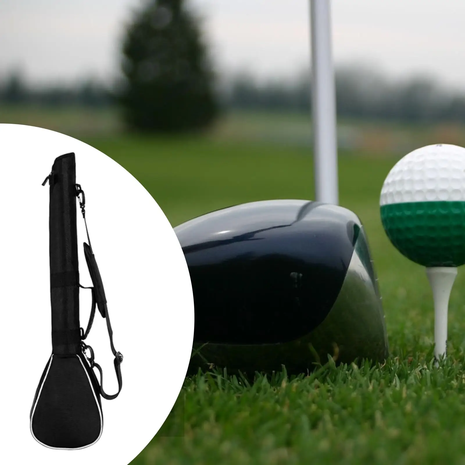 

Golf Club Bag Portable Accessories Lightweight with Carry Handle and Strap Shoulder Bag Putter Travel Bags for Practicing