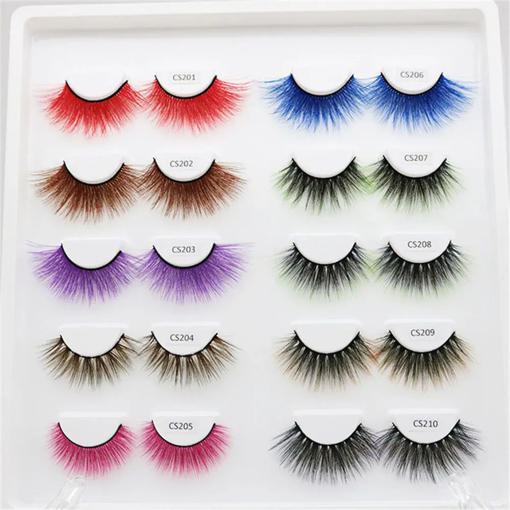 Mode Wimpern Make-up für Party Cosplay gefälschte Wimpern Faux Nerz Wimpern Augen Make-up Tools colore falsche Wimpern