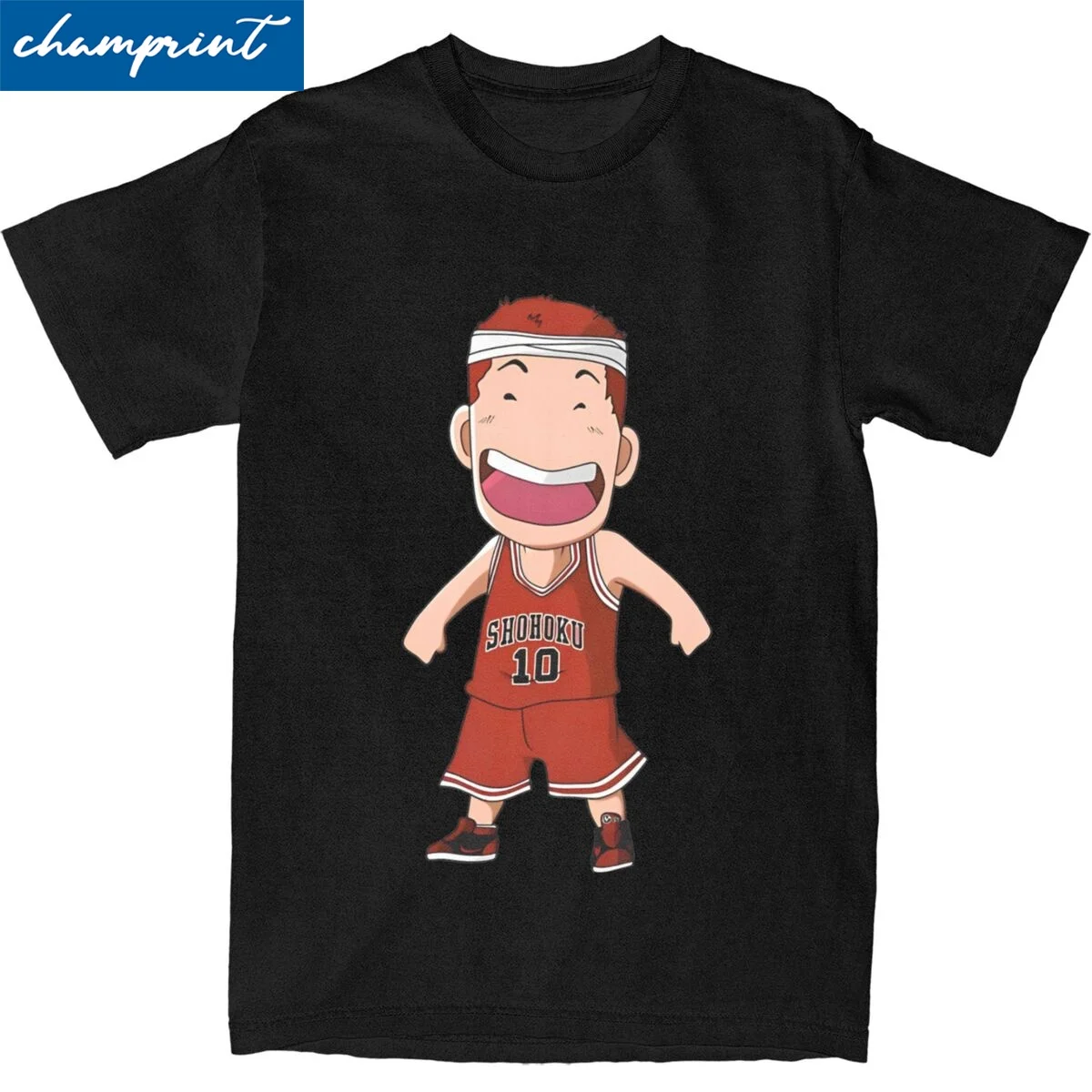 Men Women's Slam Dunk Caricature Hanamichi Sakuragi SHOHOKU T Shirt Cotton Clothes Vintage Short Sleeve Crewneck T-Shirts