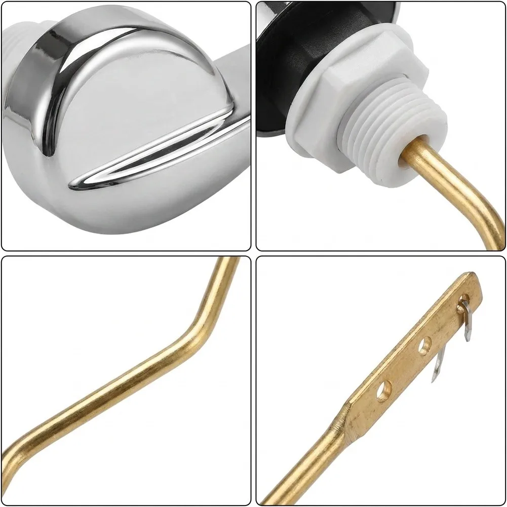 Stainless Steel Toilet Flush Handle Replacement Kit White Side Mount Lever For TOTO Bathroom Plumbing Fixtures Easy Install