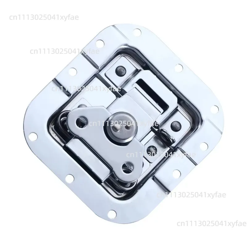 2Pcs Steel Chrome Butterfly Twist Latch With Lock Hole For Road Flight Audio Case Tool Box Recessed Mount
