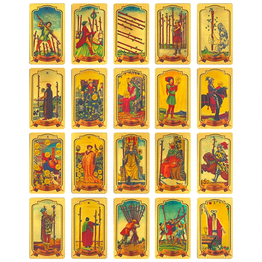 

80Gold Card Classic Tarot Oracle Card Fate Divination Leisure Entertainment Family gatherings Tarot Card Game Beginners Experts