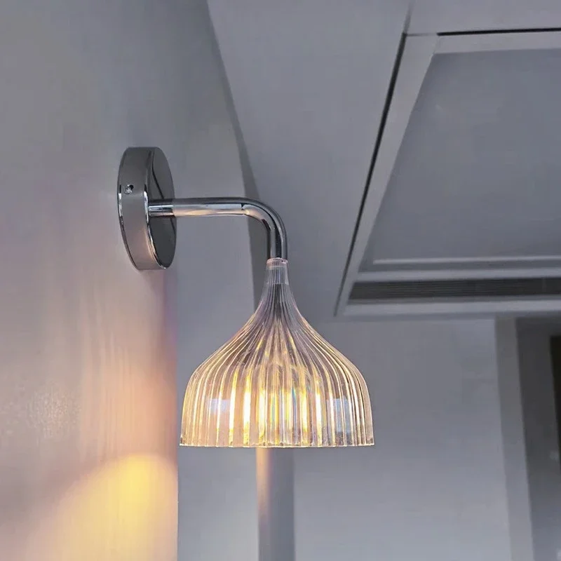 

Simple Wall Lamp PVC Light Bedside Small Lamp Modern Simple Nordic Cream Style Living Room Background Wall Lamp Nordic