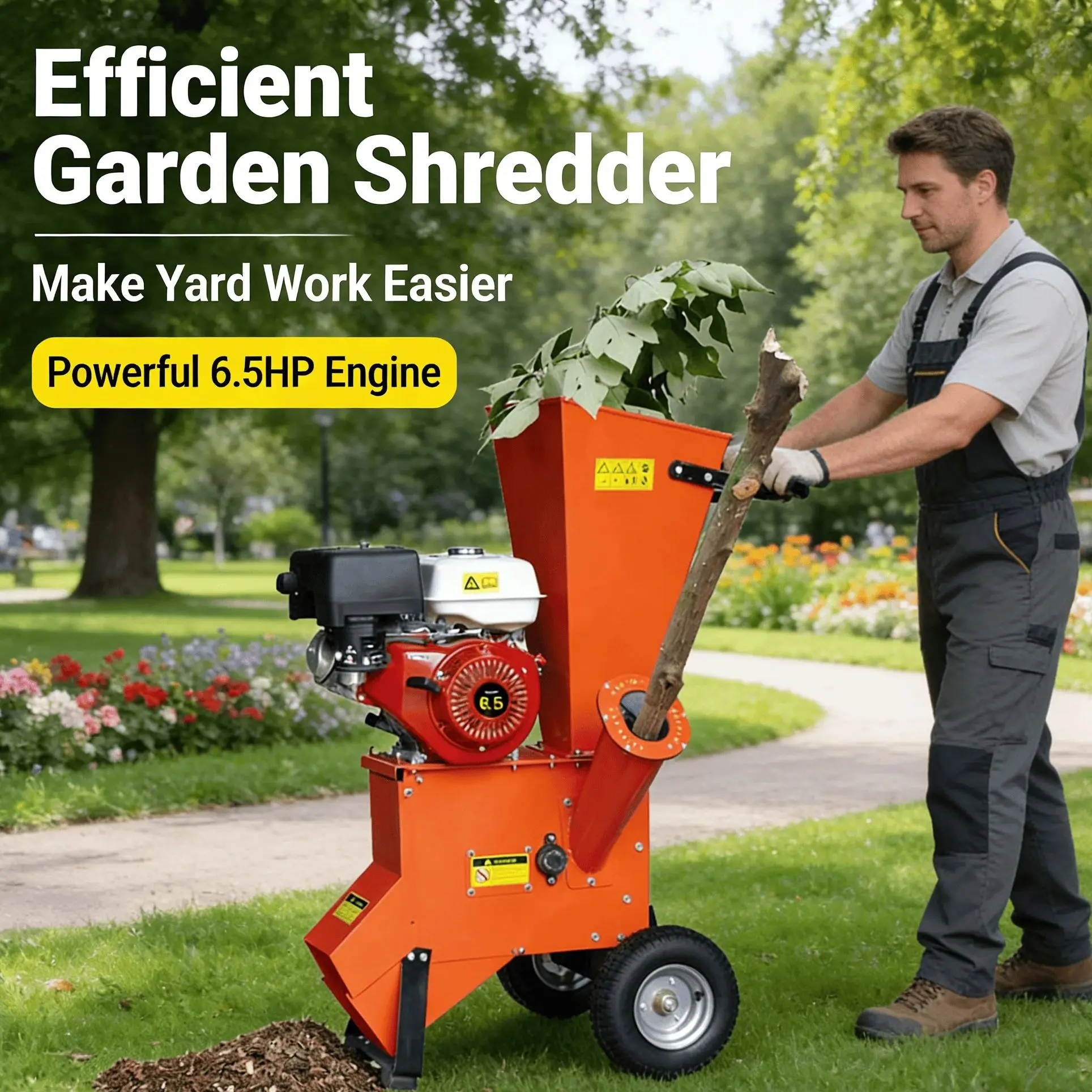 

Индивидуальный измельчитель остатков веток и листвы для использования на территории кампусов, для очистки от древесных отходов