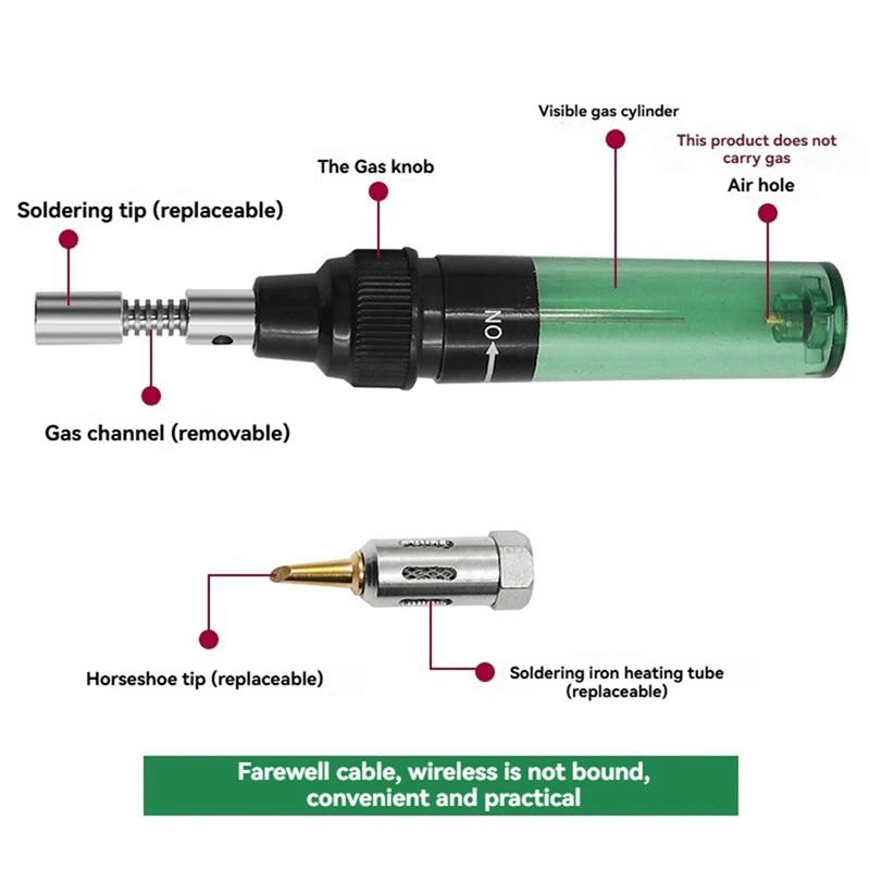 Portable Welding Solder Tool Professional Small Gas Soldering Iron Pen Household Heat-Resistance Practical Accessories-A62I view 6