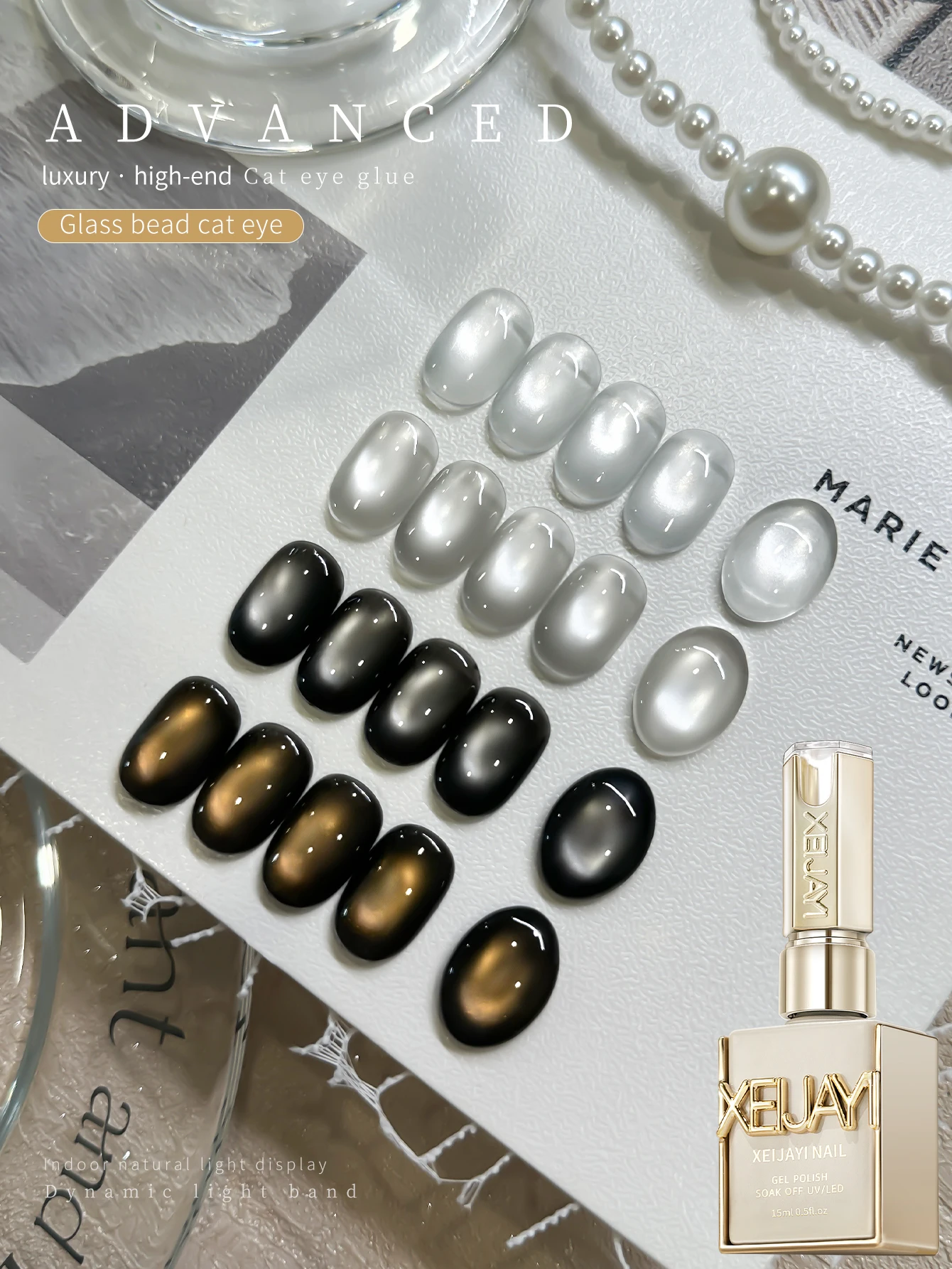 

XEIJAYI 4Pcs 15ML cat eye Nail Gel polish set Semi Permanent Nail Art Soaking UV LED Nail Salon DIY Nail Salon Gel