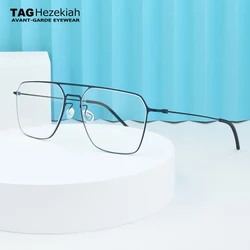 pure Titanium Glasses Frame for Men women 5517 Vintage square Myopia Prescription Eyeglasses Frames 2024 Optical Korean Eyewear