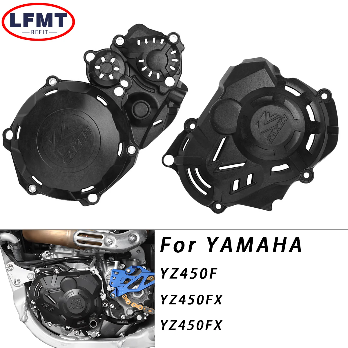 Motorcycle Accessories Clutch Water Pump Magnetic Motor Protection Suitable For Yamaha YZ450F WR450F YZ450FX 2023-2024 Dirt Bike