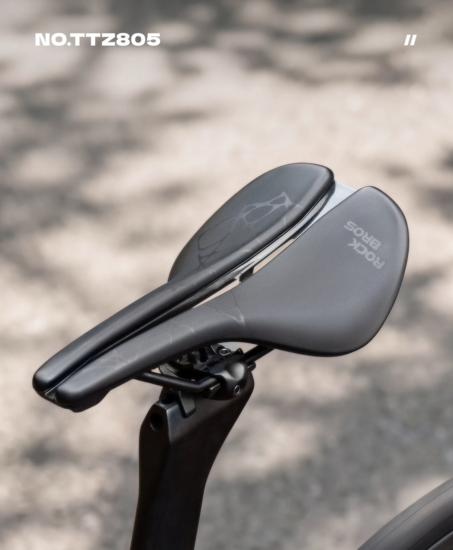 ROCKBROS Fahrradsattel Leichtgewicht Wasserdicht Atmungsaktiv Hohler Fahrradsitz Stoßdämpfender Rennradsattel – Detail 1