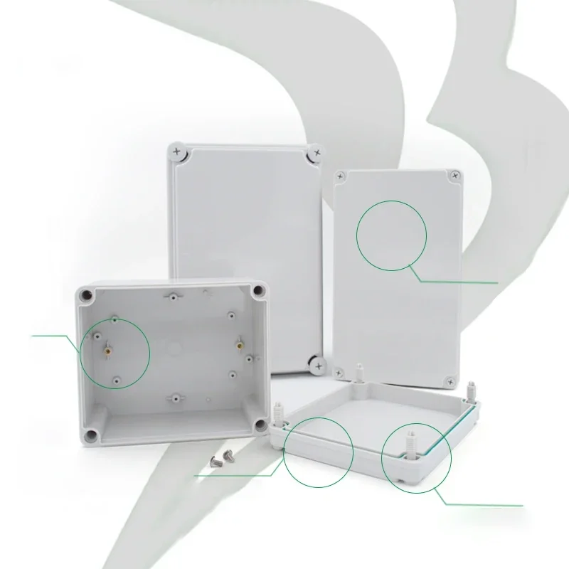 IP67 Electronic Plastic Box Project Box for Outdoor ABS Electrical Projects Electronic Enclosure Outdoor Waterproof Box