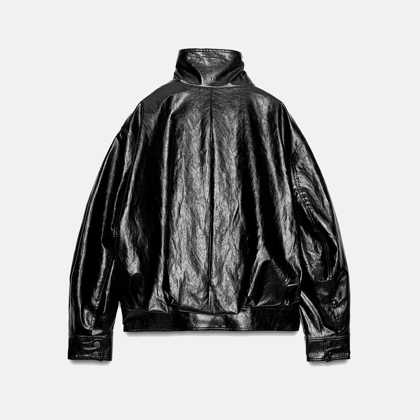 جايت جلدي نسائي غير رسمي أنيق لخريف 2025 تصميم كول كورول سلي للتنقل اليومي مقاوم للرياح طويل بسحاب #4