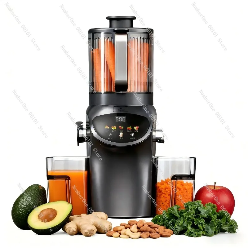 Stainless Steel Large Power Fully Automatic Juicer, Home Fruit Extractor with Pulp Separation, Fresh Squeezed Machine