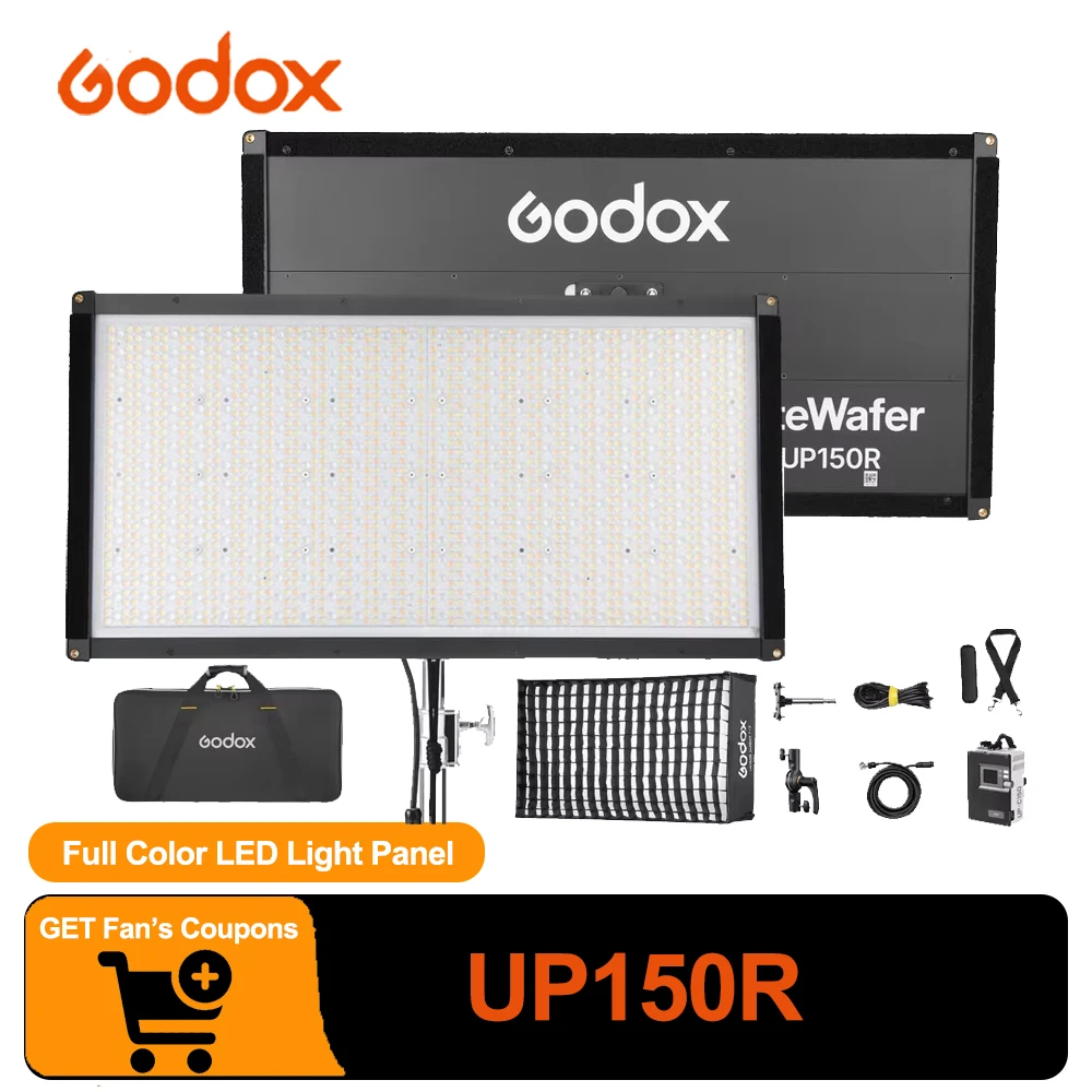 Godox LiteWafer UP150R Full Color LED Light Panel Slim Profile Design Quick-Release Mounting System Built-in 14 Special Effects