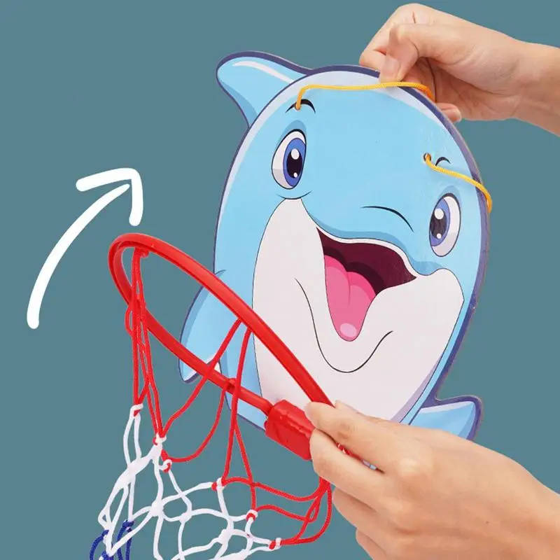 Kids Basketball Hoop Kit Cartoon Creative Animals Basketball Stand Outdoor Indoor Movement Ability Developing Game Sports Toys