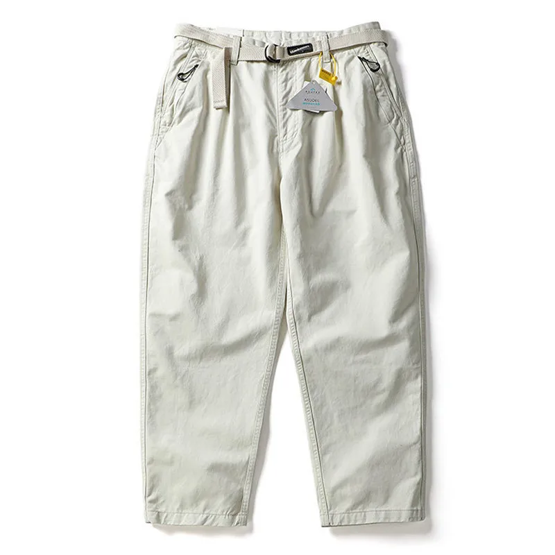 Herren-Schwerlasthose aus Baumwolle mit konischem Schnitt, geradem Bein, für Freizeit, Herbst, Outdoor, Wandern, Camping, dicke, lockere, lange Arbeitshose – Detail 3