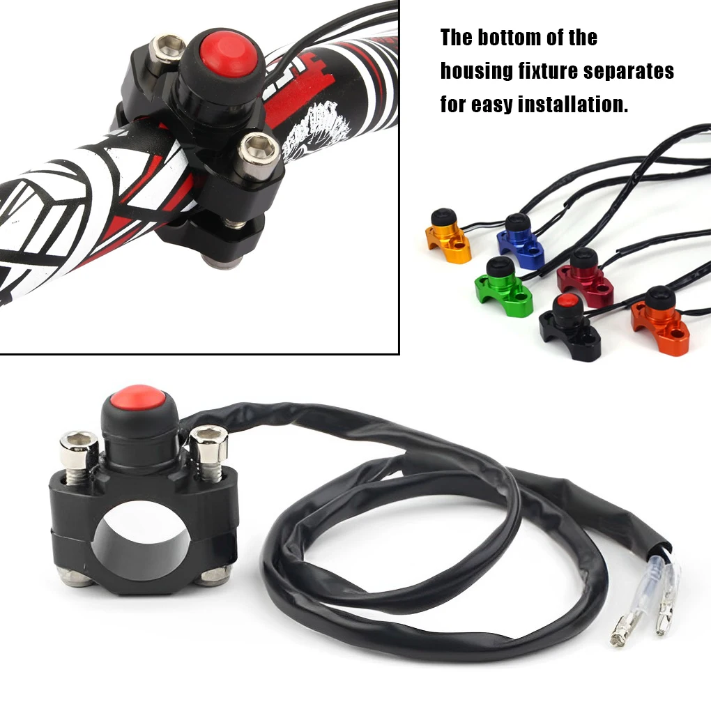 Durable Motorcycle Parts With Practical Switch Button Motorcycle Accessories Modification Switch blue