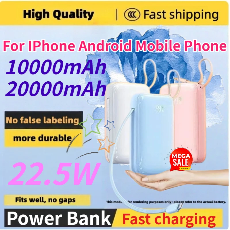 20000mAh 10000mAh 22.5w Large-capacity Mini Portable Mobile Power Bank for IPhone Android Mobile Phone (CCC)