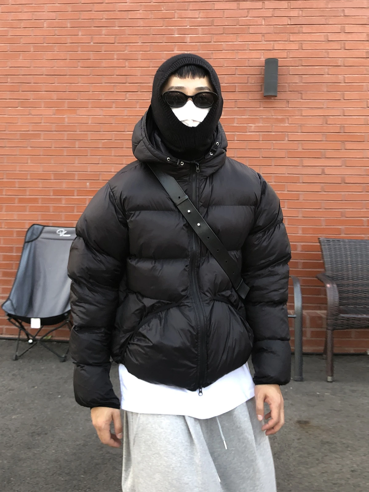 

Large Size 300 Pou High End Bla Hooded down Cotton Jaet Men's Winter ort Bread Sle Warmth Clothes Youth Faion