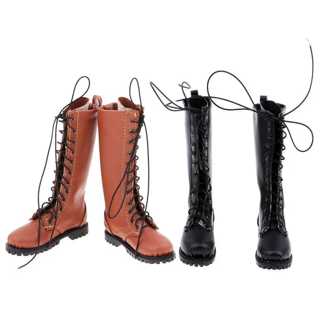 Bottes de figurines d'action en cuir PU, échelle 1/6, chaussures pour hommes, accessoires pour modèle de soldat de 12 pouces, jouet