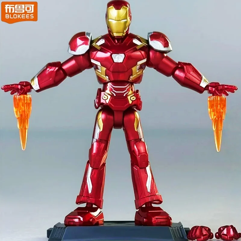 ตัวต่อ Blokees Marvel ไอรอนแมน รุ่นที่ 4 ของเล่นประกอบร่าง แอคชั่นฟิกเกอร์ ตัวต่อแบบประกอบเอง ของเล่นเด็ก ตัวต่อตกแต่งโต๊ะทำงาน