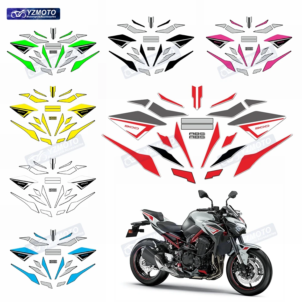 

For Z900 Z900SE Z900F ZR900F 2021 2022 2023 2024 Motorcycle Full Set Fairing Sticker Motorbike Reflective Decal Stickers Kit