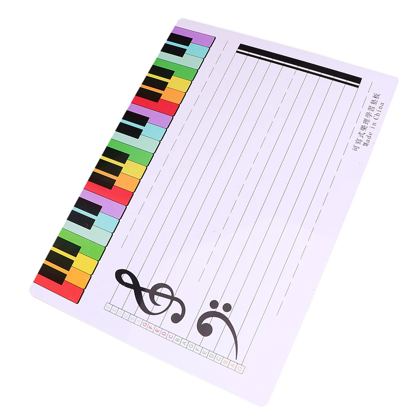 

Five- Staff Whiteboard Lightweight Reusable Erasable Board For Music Teaching Practice Plastic Score
