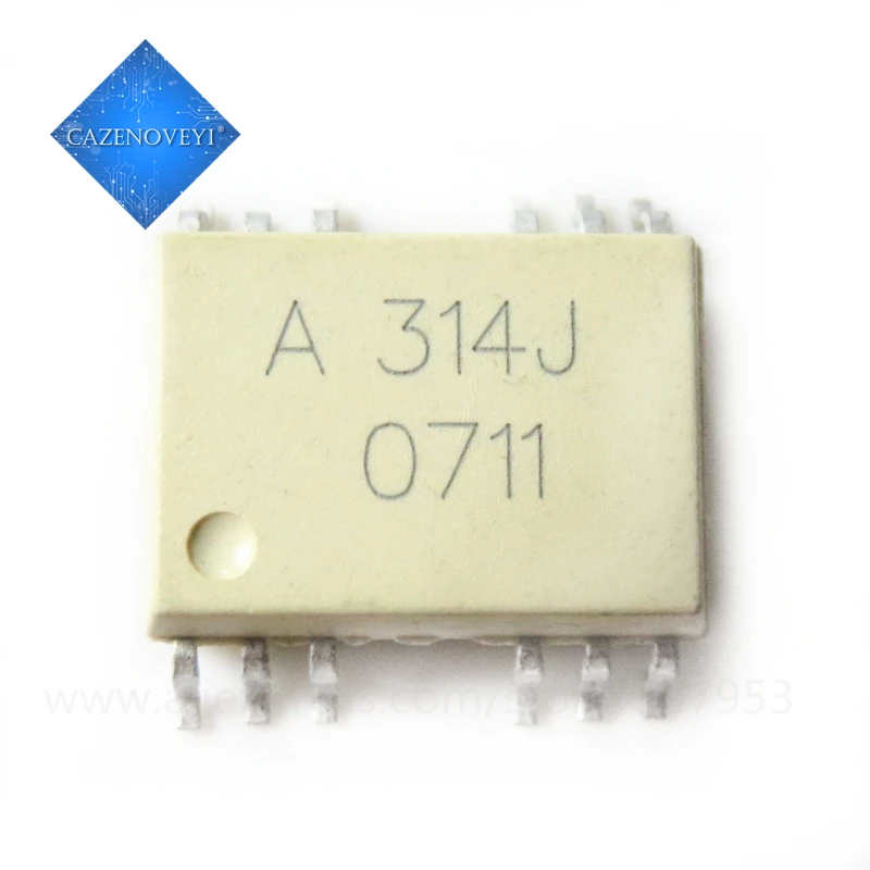 10pcs/lot HCPL314J HCPL314 HCPL-314J A314J OPTOISO DRIVER SOP16 New and Original IC In Stock