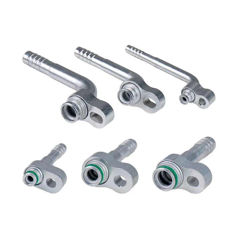 #6 #8 #10 Aluminium Barb Fitting Straight / 90 Degree O-Ring for A/C Air Conditioning Compressor Accumulator Radiator