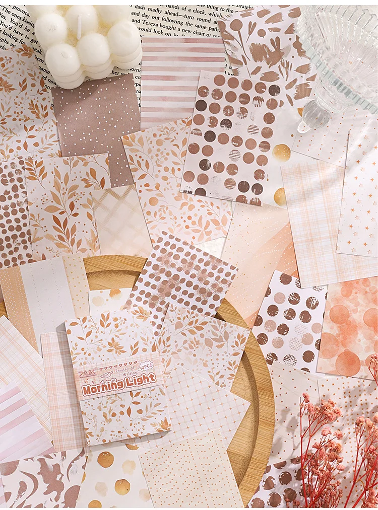 Nicht-Klebende Vintage Notizblöcke für Journaling Retro Dekorative Papierbögen Ästhetisches Schreibwaren-Set für Scrapbooking & DIY-Basteln – Detail 5