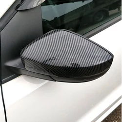 2Pcs For Volkswagen VW Polo MK5 6R 6C ABS Side Rear view Mirror Cover Replacement Shell Trim Black Side Mirror Caps Accessories