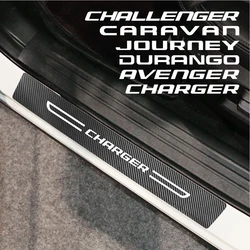 4PCS Car Sill Stickers Auto Exterior Accessories For Dodge CALIBER CHALLENGER JOURNEY CHARGER DURANGO CARAVAN DART NITRO AVENGER
