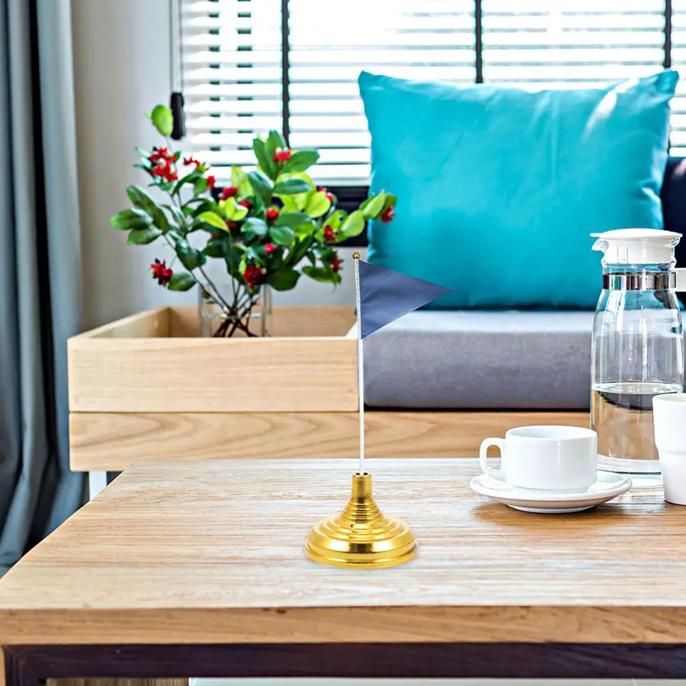 50 Pcs Mini Flag Holder for Desk Table Small Flagpole Base Plastic Practical Fixed Office Decoration Golf Trainers