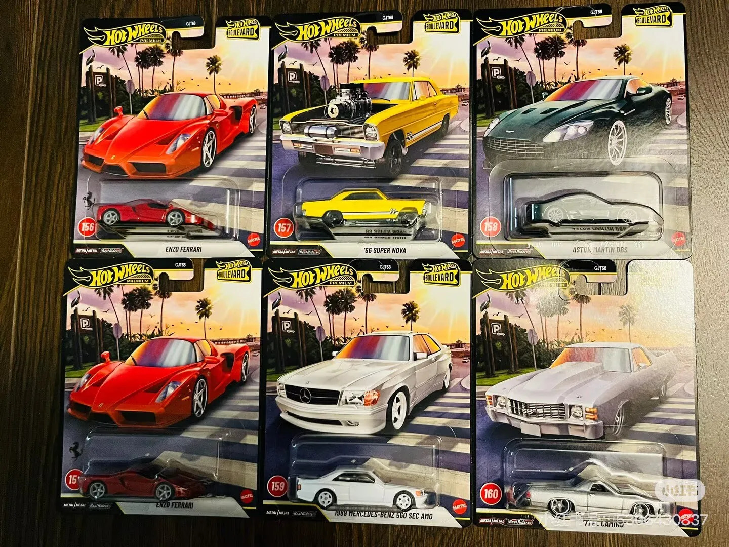 Hot Wheels Premium Boulevard GJT68 Druckguss-Automodell Enzo Ferrari Aston Martin Benz 560 Sammlerfahrzeug Geschenk – Detail 2