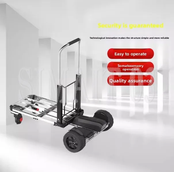 Electric Folding Trolley | Motion-Sense Hauler for Cargo/Warehouse/Express | Portable Electric Hand Truck