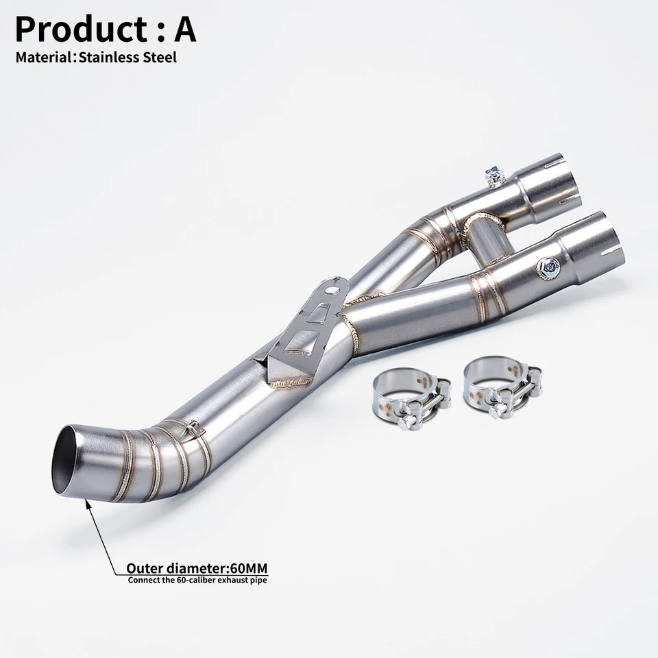 STLF 2015-2021 R1 YZF R1 MT10 Slip-On Front Middle Link Pipe Modification Stainless Steel titanium alloy Exhaust System Box Pack