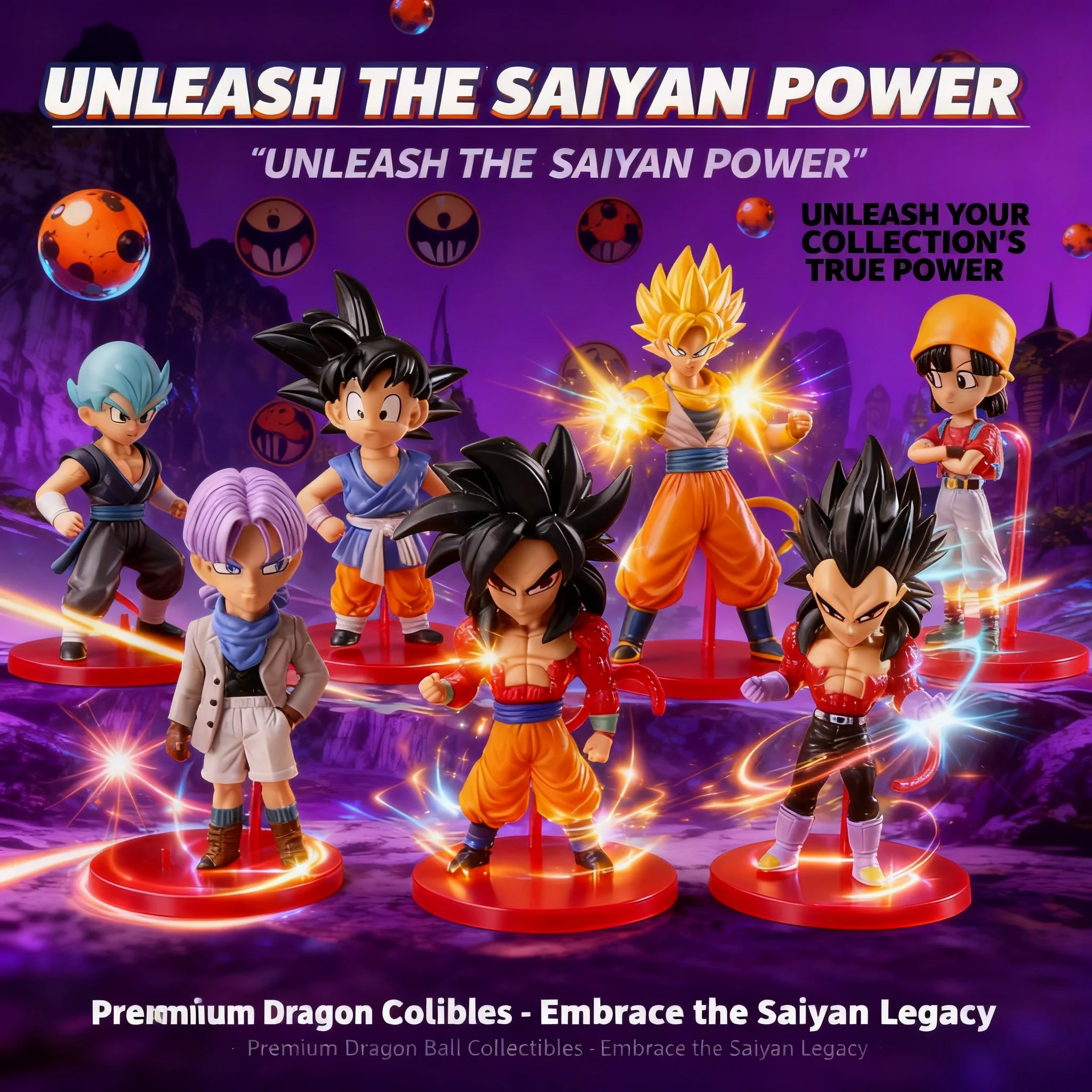

6PCS Dragon Ball Z Goku Trunks Vegeta Videl Action Figures Anime PVC Collectible Model Toys Statue Decor Gift for Fans Cartoon