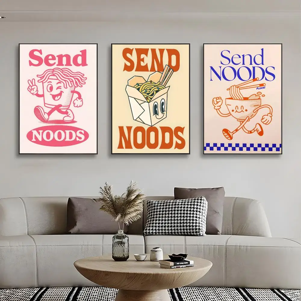 Food Drama S-Send Noodles Poster Frameless Removable Peel-and-Stick Wall Print