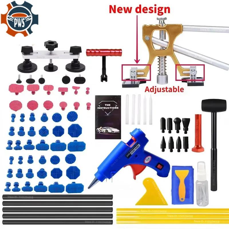 New Car Body Paintless Dent Repair Kits Car Dent Puller with Bridge Dent Puller Kit for Auto Body Motorcycle